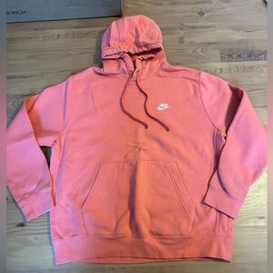 Men's Large Nike Club Fleece Hoodie Coral